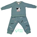 Warm up sweater kleine Kuh dark aqua