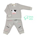 Warm up sweater kleine Kuh light grey