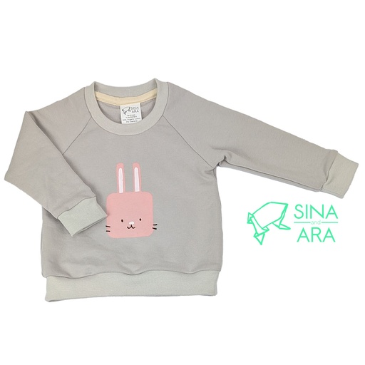 [WU-HA-GR-68] Warm up Sweater kleiner Hase (Gr.68 / light-grey)
